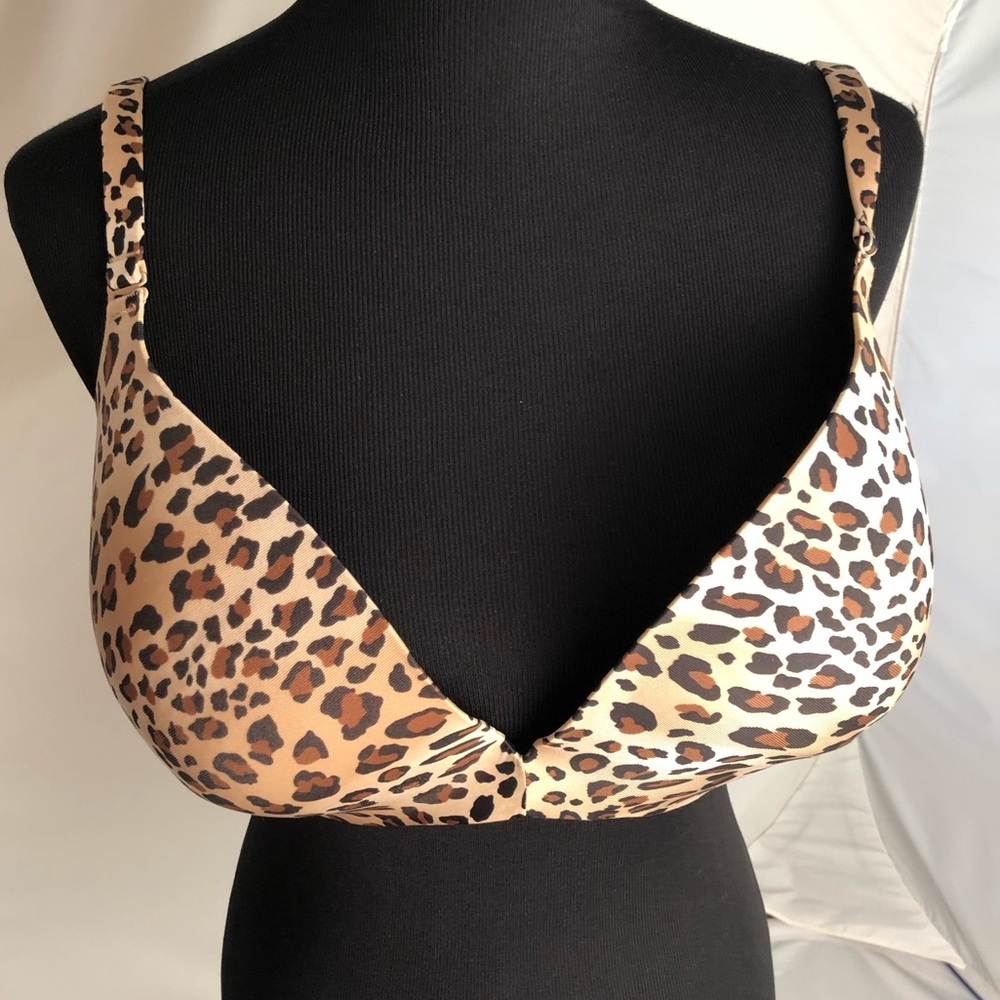 Cacique leopard convertible demi underwire bra 42E